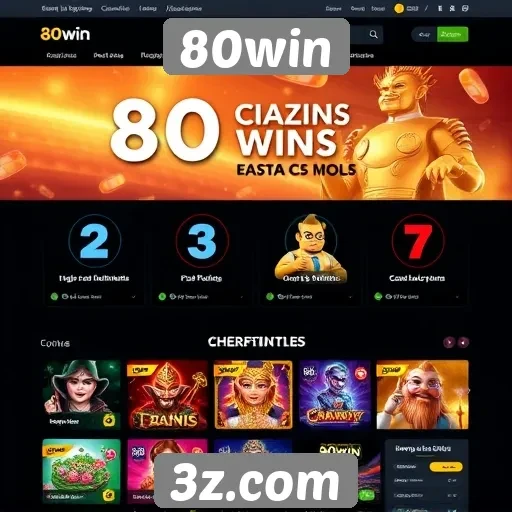 Usabilidade e design do site 80win