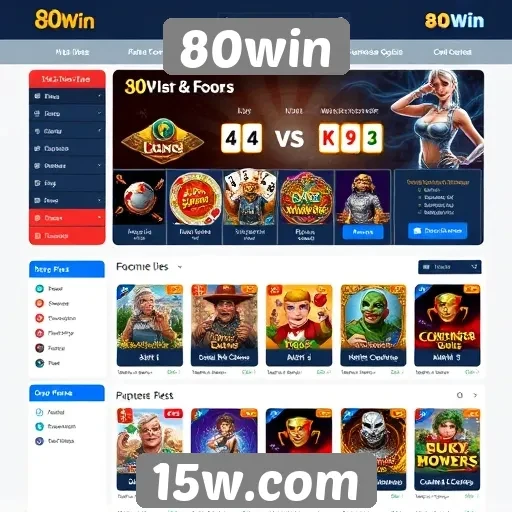 Interface do usuário do 80win é intuitiva